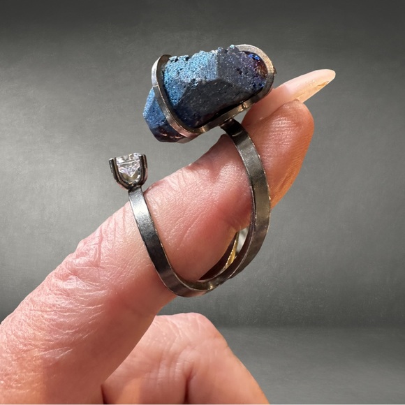 Original Fendi Authentic Designer Cocktail Ring size 7 - Picture 4 of 5